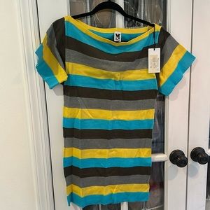 Missoni striped knit short sleeve sweater. NWT